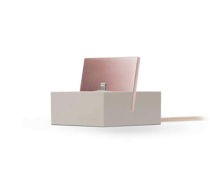Докстанция Native Union Dock+ Lightning Stone/ Rose Gold (DOCK+-IP-CABLE-STO)